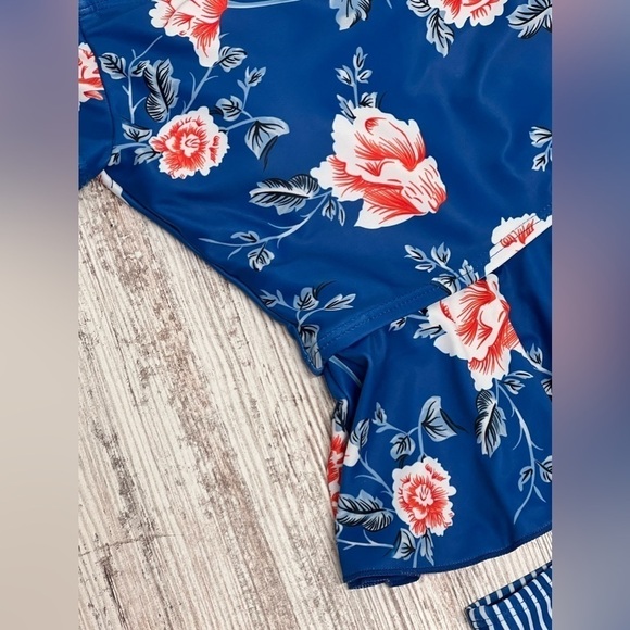 Women Peplum Bikini/Tankini High Waisted 2 Piece Set - Ferbia - Picture 6 of 12